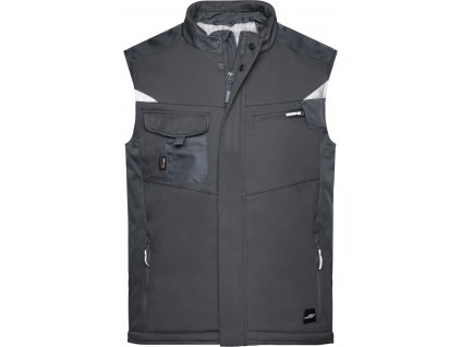 James & Nicholson | JN 825 Pracovná zimná softshellová vesta - Strong_02.0825 (Farba black/black, Veľkosť XS)