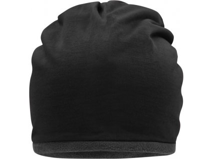 Myrtle Beach | MB 7131 Džersejová čiapka s fleecovou podšívkou_03.7131 (Farba black/carbon, Veľkosť onesize)