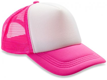 Result Headwear | RC089X 5 panelová sieťovaná šiltovka "Detroit"_28.089X (Farba pink/white, Veľkosť onesize)