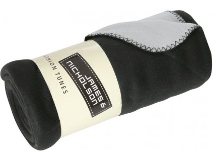 James & Nicholson | JN 952 2-vrstvová fleecová deka_02.0952 (Farba black/silver, Veľkosť onesize)