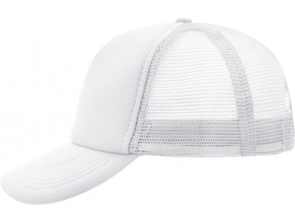 Myrtle Beach | MB 70 5 panelová polyesterová sieťovaná šiltovka_03.007 (Farba white, Veľkosť onesize)