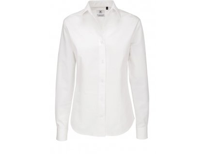 B&C | Sharp LSL /women Keprová blúzka s dlhým rukávom_01.0T83 (Farba white, Veľkosť XS)