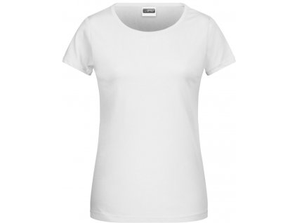 James & Nicholson | JN 8007 Dámske tričko z bio bavlny_02.8007 (Farba white, Veľkosť XS)