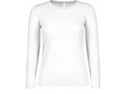 B&C | #E150 LSL /women Dámske tričko s dlhým rukávom_01.006T (Farba white, Veľkosť XS)