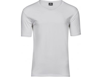 Tee Jays | 401 Pánske elastické tričko s výstrihom do V_18.0401 (Farba white, Veľkosť S)