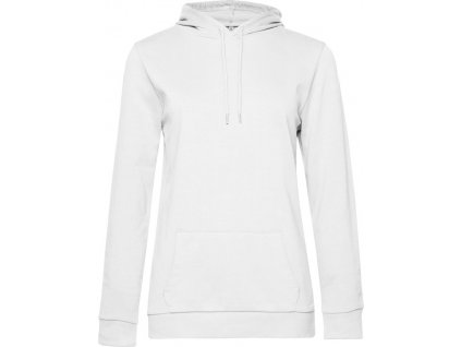 B&C | #Hoodie /women Dámska mikina s kapucňou_01.W04W (Farba white, Veľkosť XS)