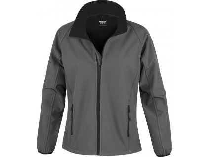 Result | R231F Dámska 2-vrstvová softshellová bunda "Printable"_30.231F (Farba charcoal/black, Veľkosť XS)