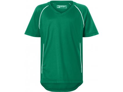James & Nicholson | JN 386K Detské tímové tričko_02.386K (Farba green/white, Veľkosť XS)