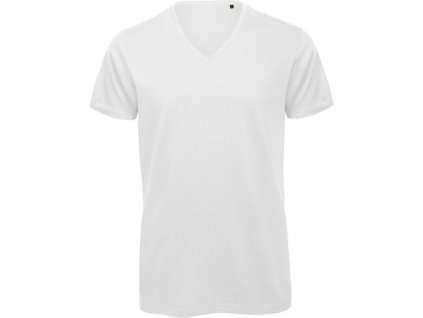 B&C | Inspire V T /men_° Pánske tričko s výstrihom do V_01.TM44 (Farba white, Veľkosť S)