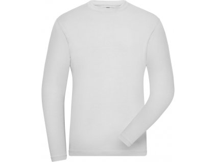 James & Nicholson | JN 1804 Pánske pracovné elast. tričko, dl. rukáv - Solid_02.1804 (Farba white, Veľkosť XS)