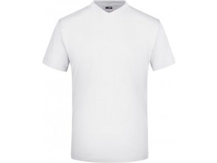 James & Nicholson | JN 03 Tričko s výstrihom do V_02.0003 (Farba white, Veľkosť S)