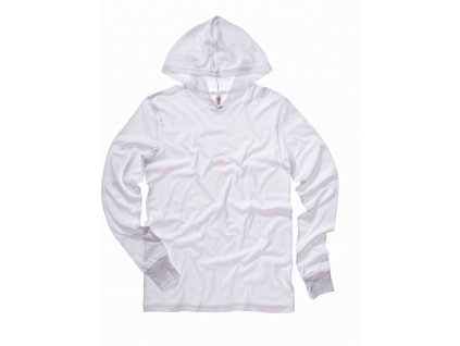 Bella + Canvas | 3512 Unisex džersejové tričko s kapucňou, dlhý rukáv_06.3512 (Farba white, Veľkosť XS)