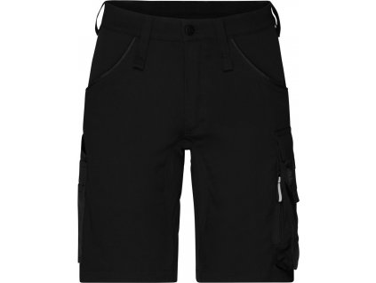 James & Nicholson | JN 1811 Pracovné elastické bermudy "Slim Line"_02.1811 (Farba black/black, Veľkosť (42))