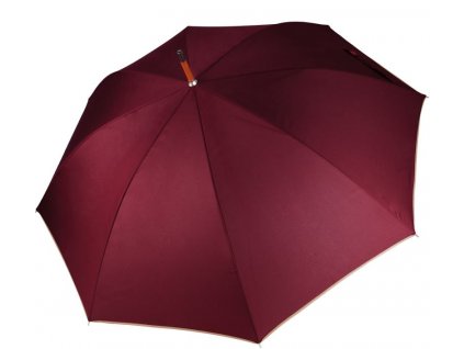 Kimood | KI2020 Dáždnik s drevenou rukoväťou_19.202 (Farba burgundy/beige, Veľkosť onesize)