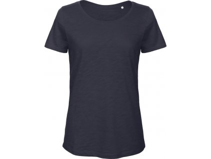 B&C | Inspire Slub T /women_° Dámske slubové tričko Medium Fit z bio bavlny_01.TW47 (Farba chic navy, Veľkosť XS)