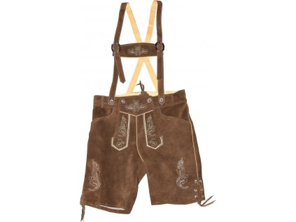 Leather Trousers short/men Pánske kožené nohavice, krátke_60.3101 (Farba dark brown, Veľkosť S)