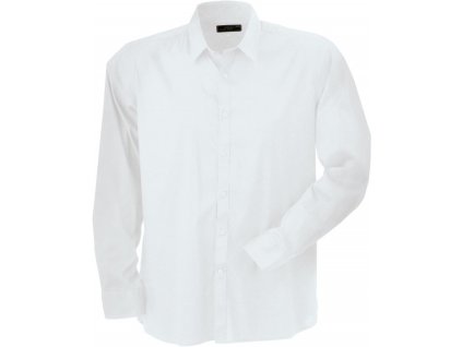 James & Nicholson | JN 193 Elastická košeľa "Slim Fit" s dlhým rukávom_02.0193 (Farba white, Veľkosť S)