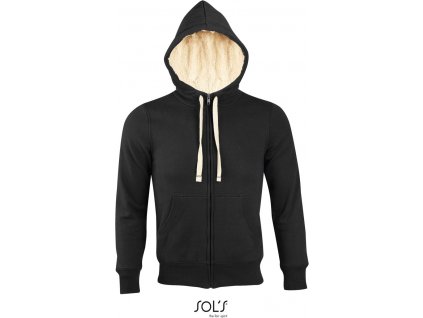 SOL'S | Sherpa Unisex mikina s kapucňou_25.0584 (Farba black, Veľkosť XS)