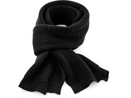 Beechfield | B424 Šál s vaflovým úpletom_53.0424 (Farba black, Veľkosť onesize)