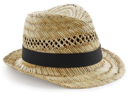 Beechfield | B730 Klobúk v pletenom vzhľade "Straw Summer Trilby"_53.073 (Farba natural, Veľkosť S/M)