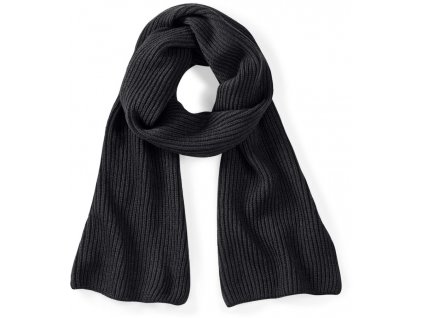 Beechfield | B469 Pletený šál "Metro"_53.0469 (Farba black, Veľkosť onesize)