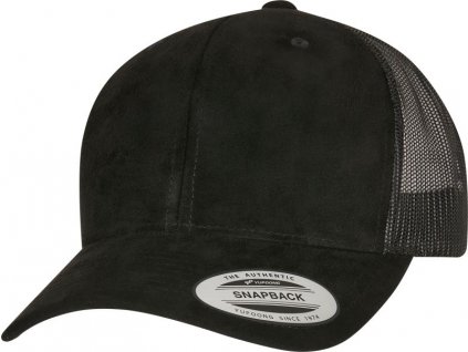 Flexfit | 6606SU 6 panelová Trucker šiltovka "Suede"_55.06SU (Farba black, Veľkosť onesize)