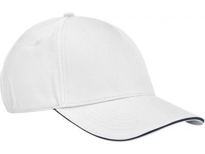 Beechfield | B825C 5 panelová šiltovka sandwich EarthAware®_53.825C (Farba white/french navy, Veľkosť onesize)