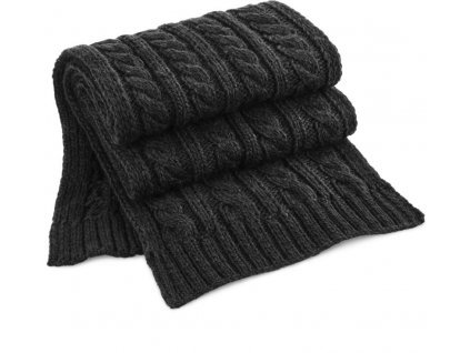 Beechfield | B499 Melírovaný pletený šál_53.0499 (Farba black, Veľkosť onesize)