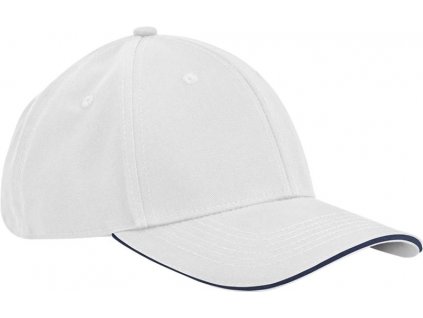 Beechfield | B820C 6 panelová šiltovka EarthAware®_53.820C (Farba white/french navy, Veľkosť onesize)