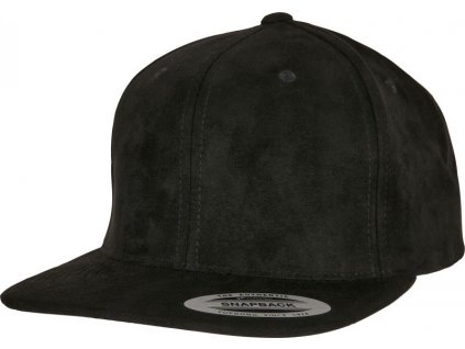 Flexfit | 6089SU/6089CH 6 panelová Snapback šiltovka "Suede"_55.689S (Farba black, Veľkosť onesize)