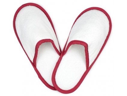 The One | Slippers Froté šľapky_48.1026 (Farba white/burgundy, Veľkosť 38/40)