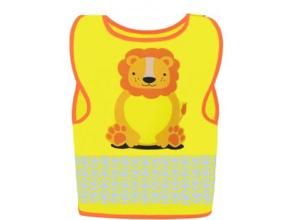 Korntex | FUN Detská bezpečnostná vesta_76.FUNY (Farba hi vis yellow/lion, Veľkosť XS)