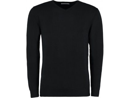 Kustóm Kit | KK 352 Pánsky pletený sveter_43.0352 (Farba black, Veľkosť XS)