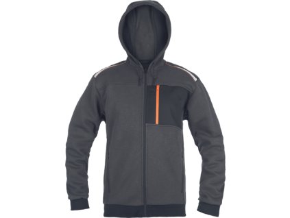 EMERTON STR mikina (Veľkosť 4XL, Farba sivá/oranžová)
