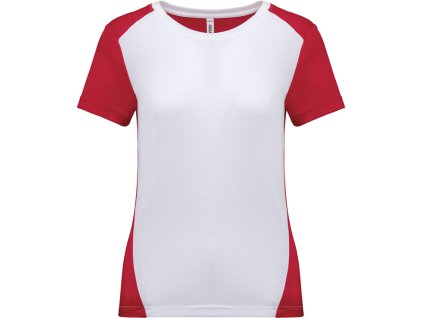 Kariban ProAct | PA 4015 Dámske kontrastné športové tričko_20.4015 (Farba white/red, Veľkosť XS)