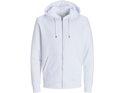 Jack & Jones | Classic Zip Hood Heavy oversize mikina s kapucňou_42.3907 (Farba white, Veľkosť XS)