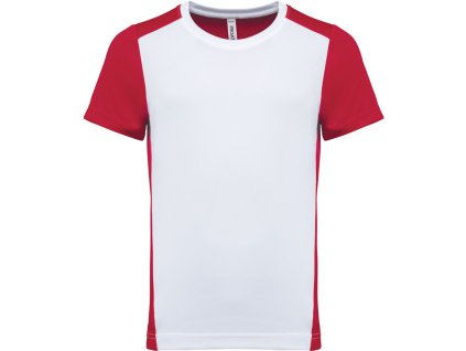 Kariban ProAct | PA 4016 Detské kontrastné športové tričko_20.4016 (Farba white/red, Veľkosť 4/6)