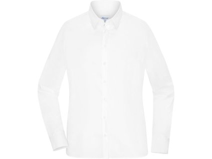 Daiber | JN 1373 Blúzka zo zmiešaného popelínu s dlhým rukávom_02.1373 (Farba white, Veľkosť XS)
