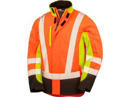 Result Recycled | R 506X 3-vrstvá bezpečnostní softshellová bunda (Farba fluorescent yellow/fluorescent orange/black, Veľkosť M)