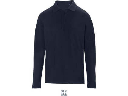 NEOBLU | Owen LSL Women Dámské piqué polo z těžké bavlny s dlouhým rukávem (Farba night blue, Veľkosť M)