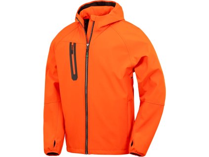 Result Recycled | R 909X Unisex 3-vrstvová softshellová bunda s kapucňou_30.909X (Farba orange/navy, Veľkosť XS)