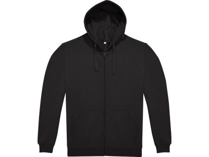 B&C | ID.224 Zip Hood Unisex mikina s kapucňou_01.I224 (Farba black, Veľkosť XS)