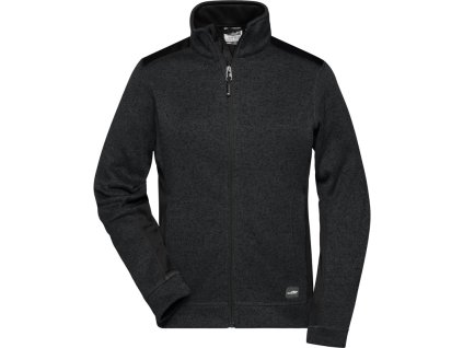 Daiber | JN 861 Dámska pracovná pletená fleecová bunda - Strong_02.0861 (Farba black/black, Veľkosť XS)