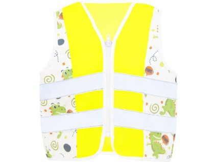 Korntex | ACTION Detská bezpečnostná vesta_76.ACTN (Farba hi vis yellow/t-rex, Veľkosť XS)