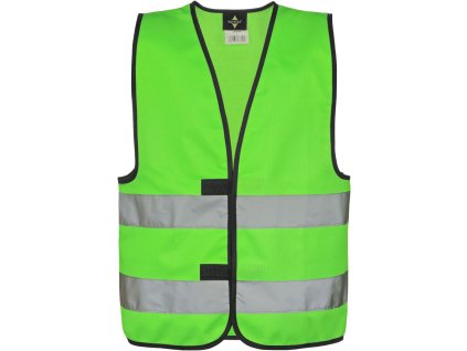 Korntex | KW – Aarhus Detská bezpečnostná vesta_76.KW01 (Farba neon green, Veľkosť XS)