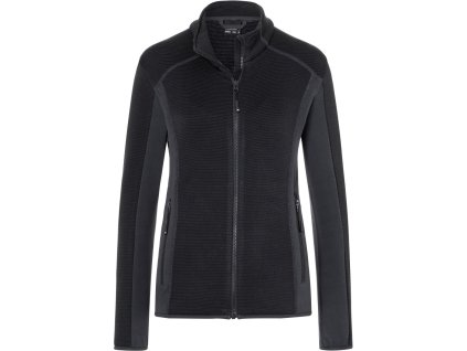 James & Nicholson | JN 783 Dámska strečová fleecová bunda_02.0783 (Farba black/carbon, Veľkosť XS)