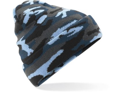 Beechfield | B419 Pletená čiapka s manžetou "Camo"_53.0419 (Farba twilight camo, Veľkosť onesize)