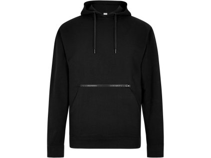 Kustóm Kit | KK 338 Piqué mikina s kapucňou_43.0338 (Farba black, Veľkosť S)