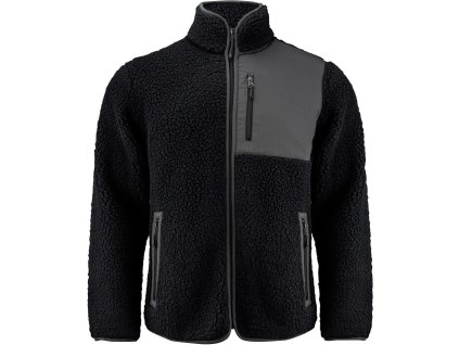 James Harvest | Kingsley Fleece Men Pánska fleecová bunda Sherpa "Two-Tone"_62.1500 (Farba black, Veľkosť S)