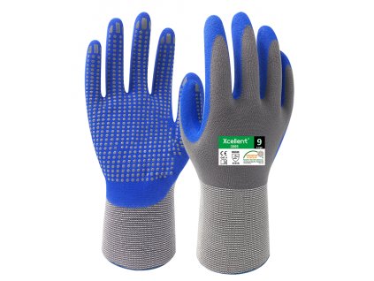 Ergonomické pracovné nitrilové rukavice s terčíkmi XCELLENT 3005